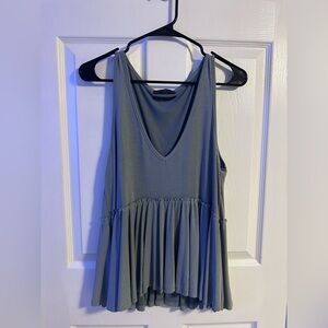 Urban Outfitters Gray V-Neck Tank Top